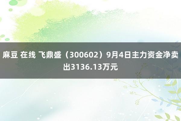 麻豆 在线 飞鼎盛（300602）9月4日主力资金净卖出3136.13万元