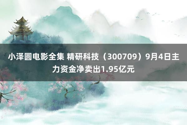 小泽圆电影全集 精研科技（300709）9月4日主力资金净卖出1.95亿元