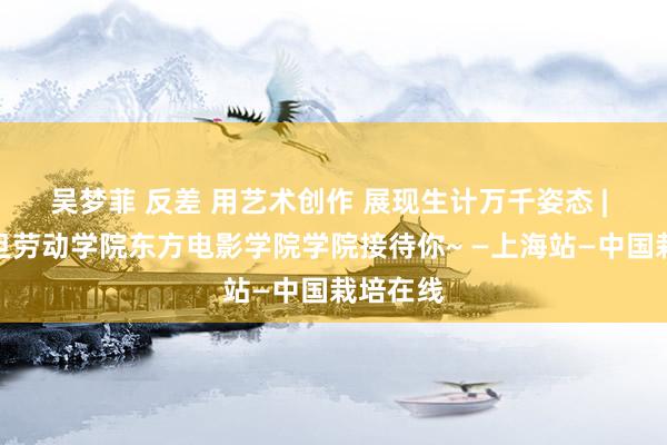 吴梦菲 反差 用艺术创作 展现生计万千姿态 | 上海震旦劳动学院东方电影学院学院接待你~ —上海站—中国栽培在线